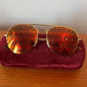 Gucci Aviator Sunglasses with unique and rare skull design.